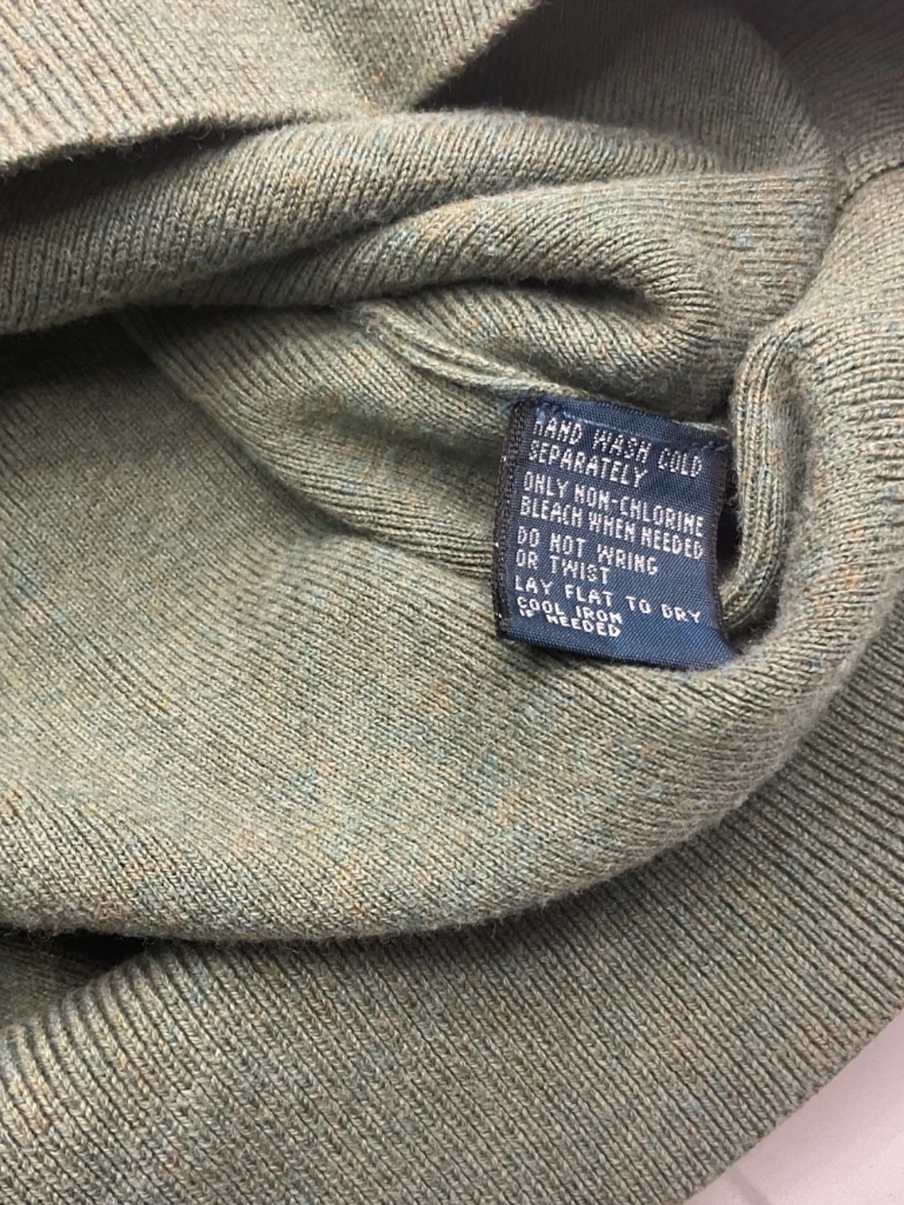 Polo Ralph Lauren Men's V-Neck Sweater 100% Pima Cotton Heather Sage Green XXL
